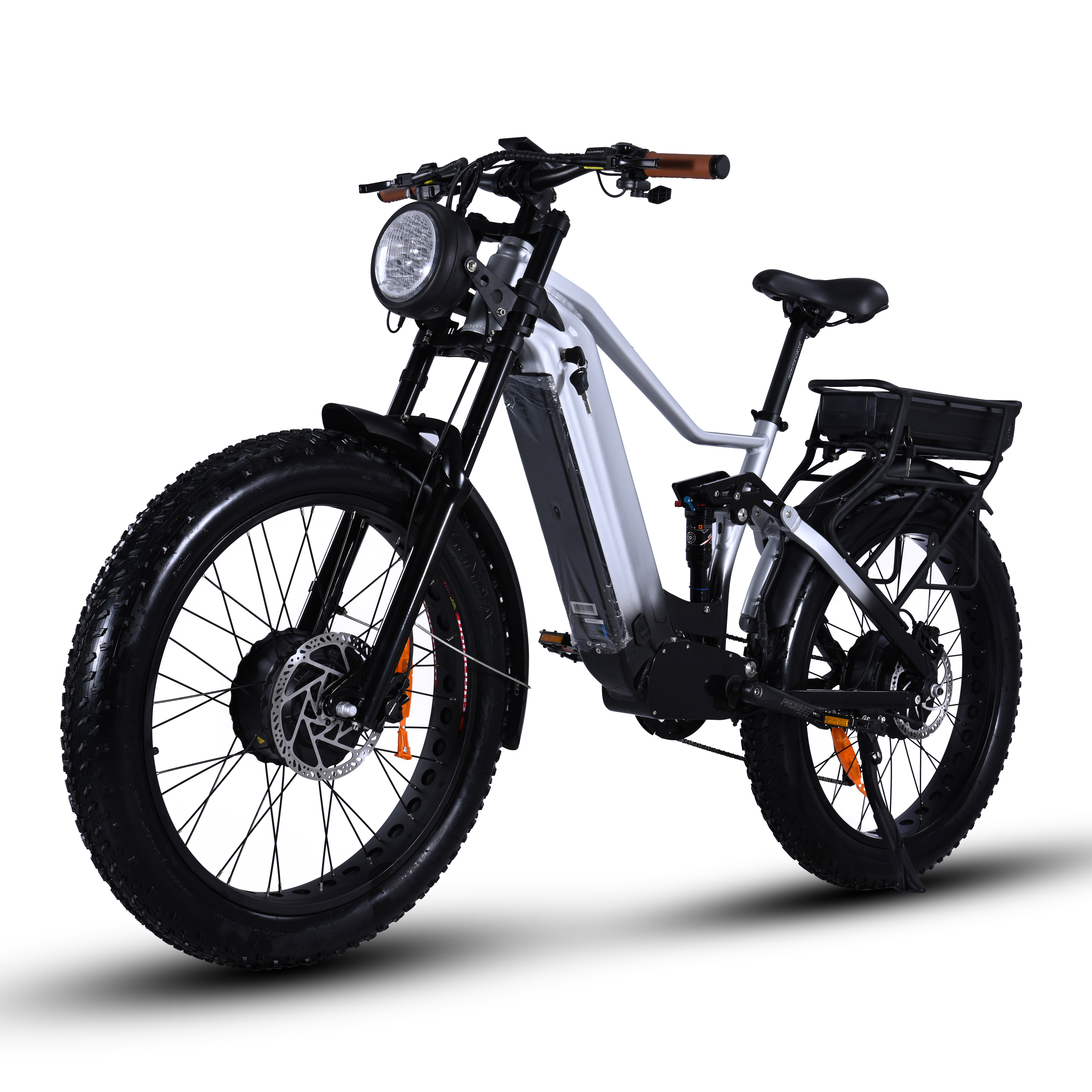 Potente motocicletta a doppia batteria a doppio motore Bike elettrico 52V 1000W+1000W Modello di pneumatico grasso per vendita